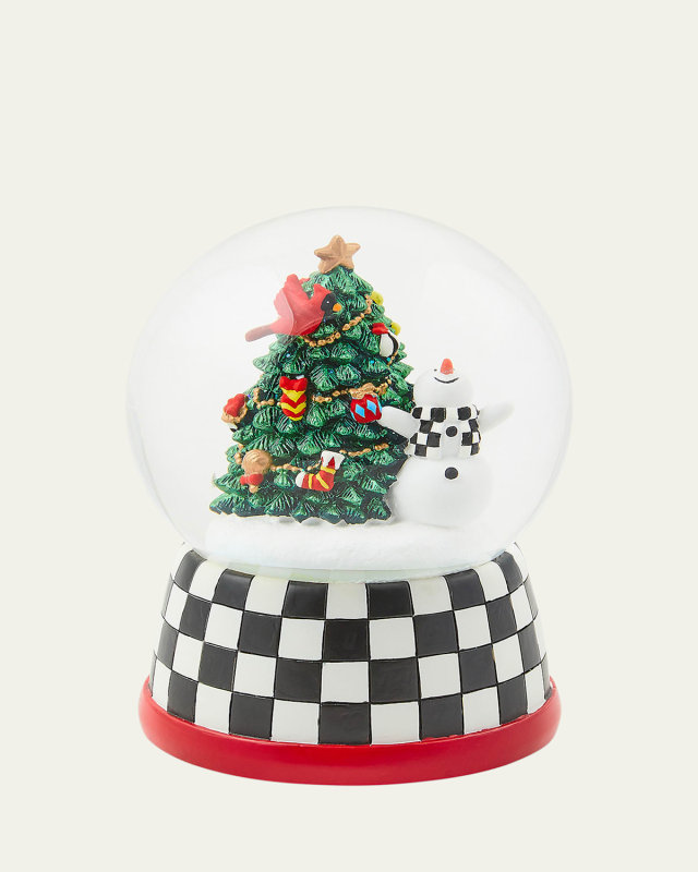 Cozy Christmas Snowman Tree Snow Globe